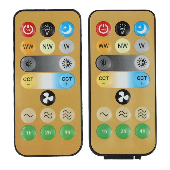 Two Pack Wireless Remotes for Easy For E27 Ceiling Fan and Light Control