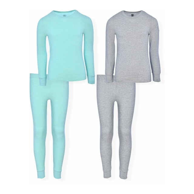 Two Pack of Athletic Works Girls Super Soft Long Sleeve Top and Pant ...