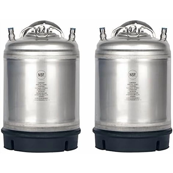 Two Pack of New 2.5 Gallon Ball Lock Kegs -Single Handle$$Home Decor, Kitchen, & Other