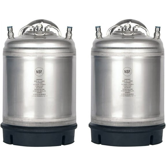 Two Pack of New 2.5 Gallon Ball Lock Kegs -Single Handle