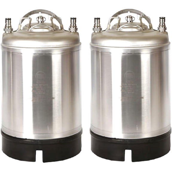 Two Pack of New AEB 2.5 Gallon Ball Lock Kegs with Single Handle