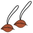 thumbnail image 1 of Two-Pack of Terracotta Magnetic Tiebacks - Elegant Leaf Pattern in Resin - Functional Accessories for Curtains and Drapes, 1 of 6