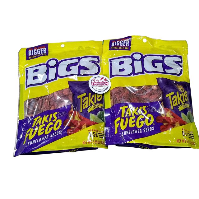 Two Packs of Big's Takis Sunflower Seeds 5.35 oz Bags