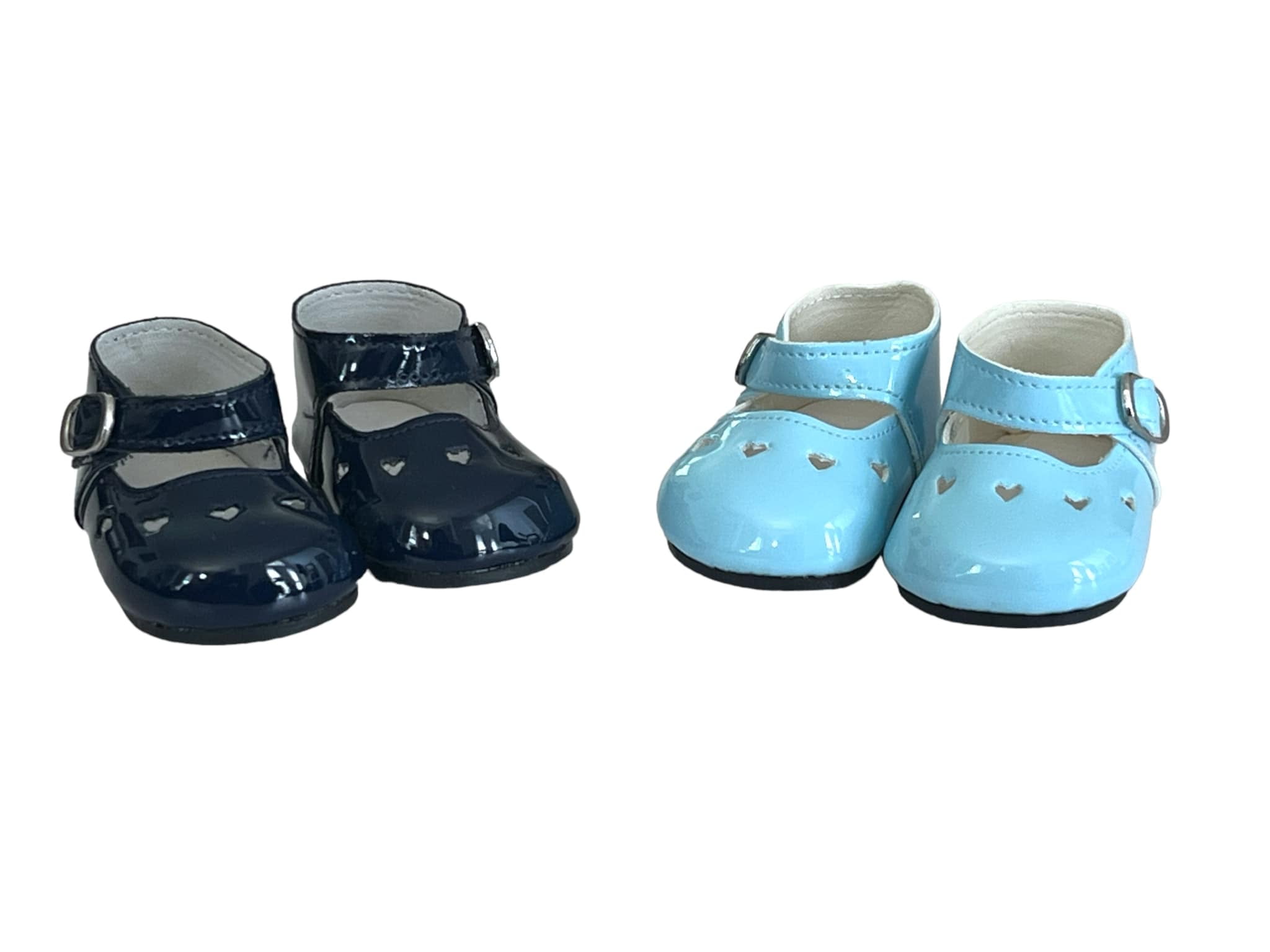 Two Pairs of Mary Janes Shoes with Hearts for 18 Inch Kennedy and Friends Dolls Perfect Fit for All 18 Inch Dolls