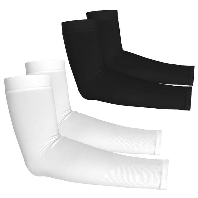 Two Pairs of Versatile UPF 50 Cooling Sports Arm Sleeves for All