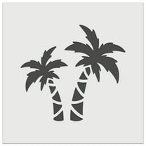 Two Palm Trees Tropical DIY Cookie Wall Craft Stencil - 5.5 Inch