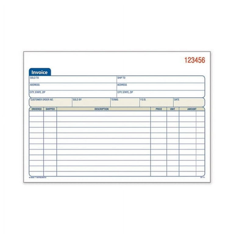 Two-Part Invoice Book, Two-Part Carbonless, 5.56 x 8.44, 50 Forms Total Two-Part Invoice Book, Two-Part Carbonless, 5.56 x 8.44, 50 Forms Total