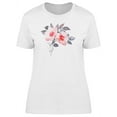 thumbnail image 1 of Two Pastel Pink Flowers T-Shirt Women -Image by Shutterstock, Female Small, 1 of 2