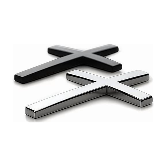 Two PcsCar Exterior Decorative Sticker Universal Cross Design for Motorcycle & SUV Car Decorations Decal Sticker for Cars Car Decals Easy Application Stylish Cross Aesthetic Enhancer