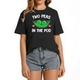 thumbnail image 1 of Two Peas In The Pod Powered By Plants Funny Vegetarian T-Shirt, 1 of 4