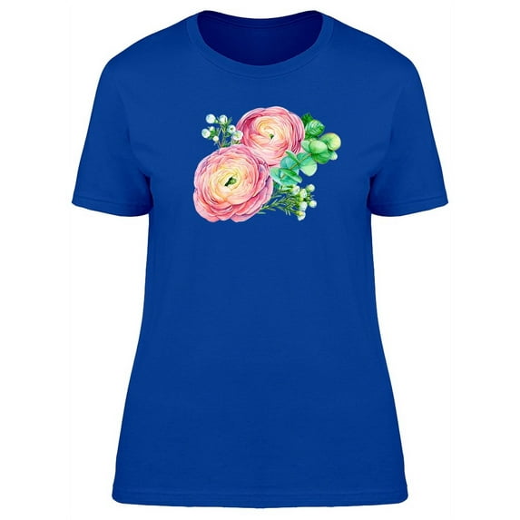 Two Peonies Ikebana T-Shirt Women -Image by Shutterstock, Female Medium