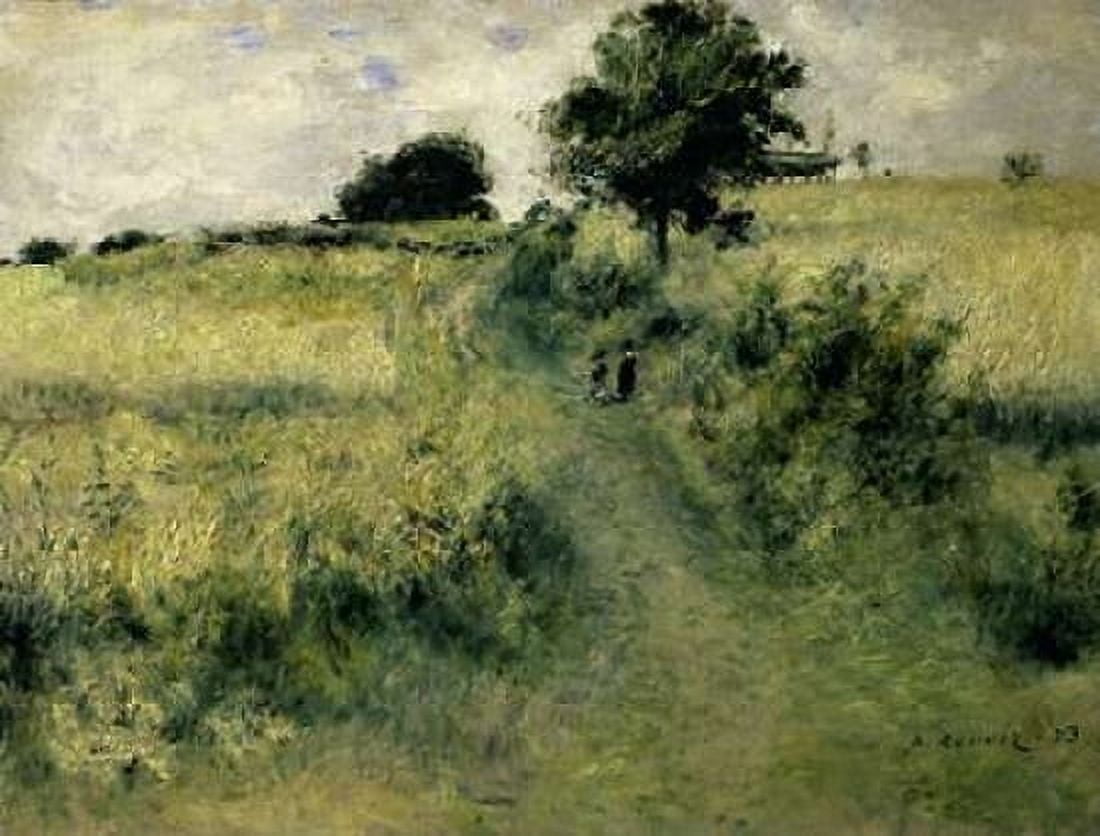 Two People in a Field Canvas Art - Pierre-Auguste Renoir (18 x 24)