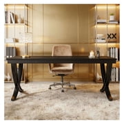 Two Person Computer Desk, 78.7 Double Workstation Office Desk, Industrial Study Table with Minimalist Design, Large Home Office Desk