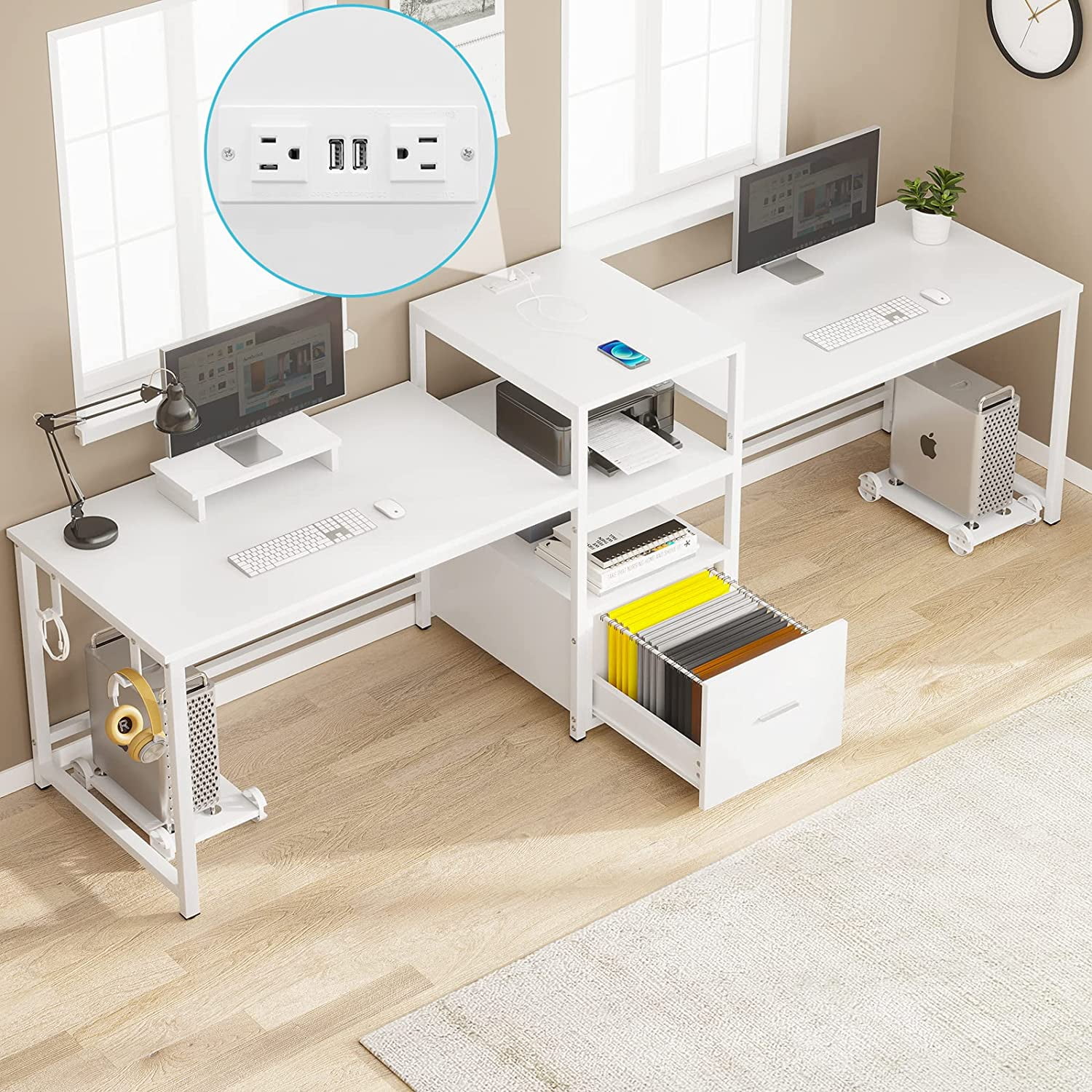 Office desk sale double