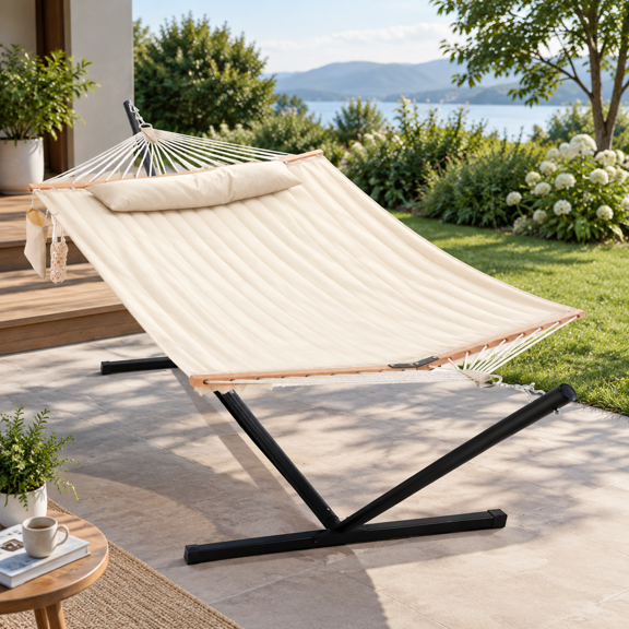 Two Person Hammock With Stand For Outside