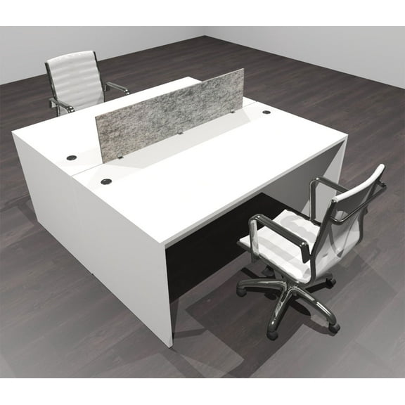Two Person Modern Accountic Divider Office Workatation Desk Set, #OF-CPN-FPRG1