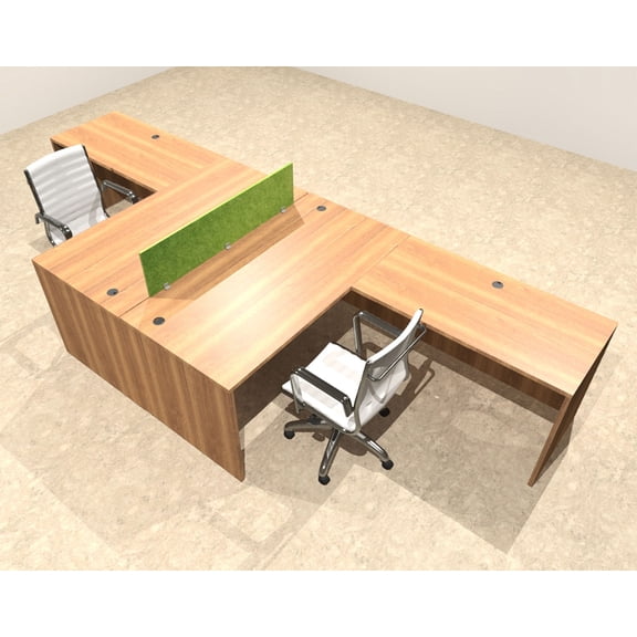 Two Person Modern Accoustic Divider Office Workstation Desk Set, #OT-SUL-FPRA25