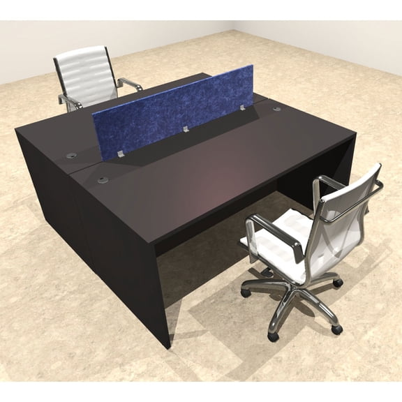 Two Person Modern Accoustic Divider Office Workstation Desk Set, #OT-SUL-FPRB4