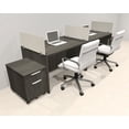 thumbnail image 1 of Two Person Modern Acrylic Divider Office Workstation Desk Set, #OT-SUS-SP70, 1 of 2