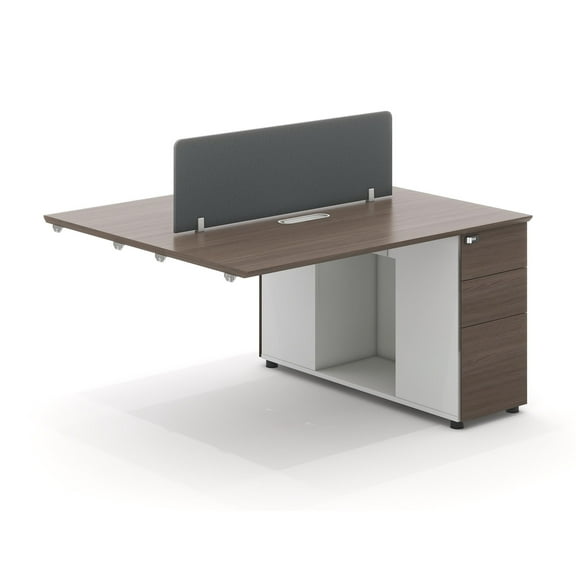 Two Person Modern Divider Office Workstation Desk(Continuation desk)