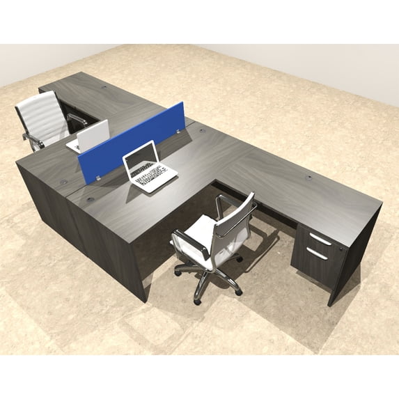 Two Person Modern Divider Office Workstation Desk Set, #OT-SUL-FPB58