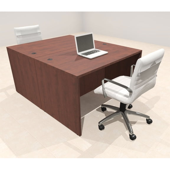 Two Person Modern No Panel Office Workstation Desk Set, #OT-SUS-FPN2