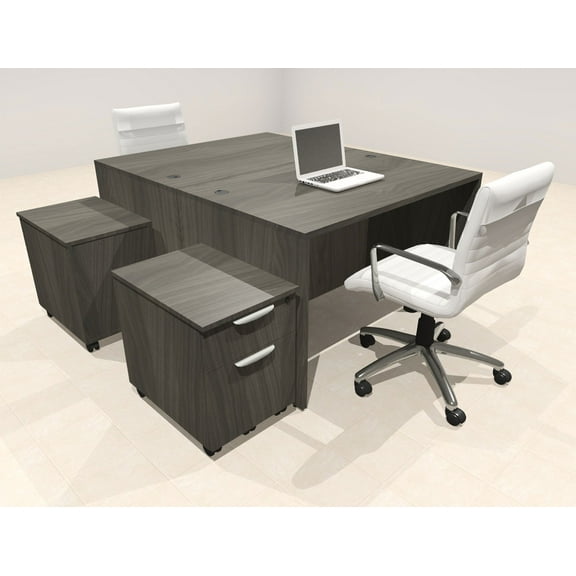 Two Person Modern No Panel Office Workstation Desk Set, #OT-SUS-FPN30