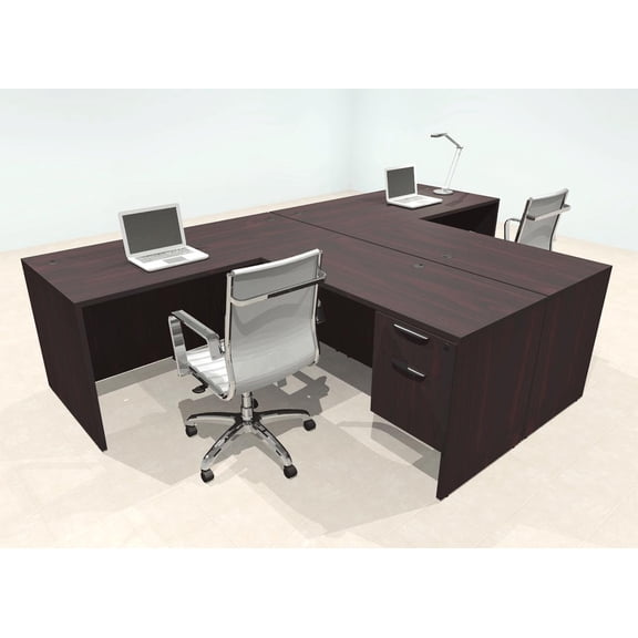 Two Person Modern Office Workstation Desk Set, #OT-SUL-SPN55
