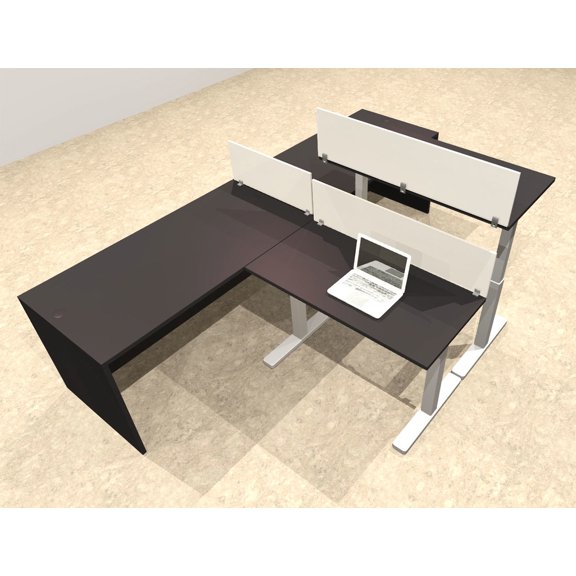 Two Persons Modern Power Height Adjustable Leg Divider Workstation, #OT-SUL-SPH4