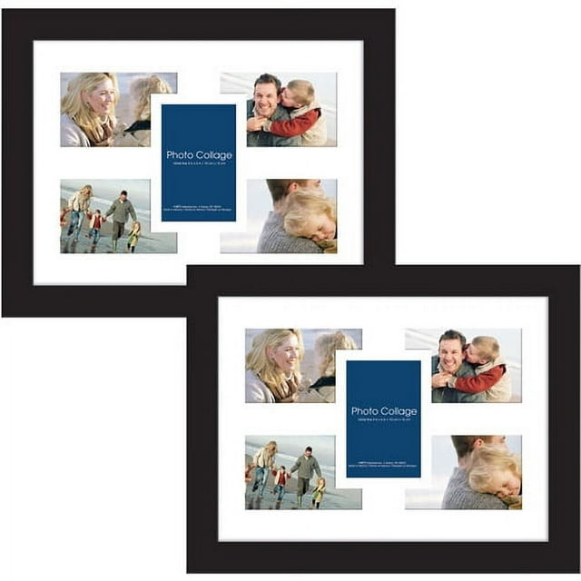 Two Piece 12" x 16" Collage Frame Wide Gallery Set, Black, Set of 2