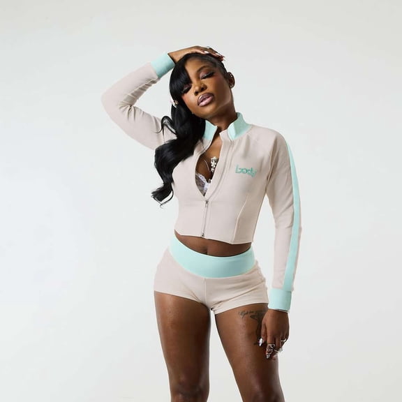 Two-Piece Athletic Loungewear Set (S, Blue)