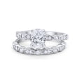 thumbnail image 1 of Two Piece Band Engagement Ring Oval CZ 925 Sterling Silver Size 7, 1 of 4