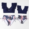 thumbnail image 1 of Two Piece Bathing Suit Mommy And Me Swimsuit Family Matching Swimsuit Ruffles Hawaiian Bikini, 1 of 9