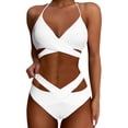 thumbnail image 1 of Two Piece Bikini Sets For Women High Waisted Bikini Push Up Swimsuit Wrap Bathing Suit, 1 of 2