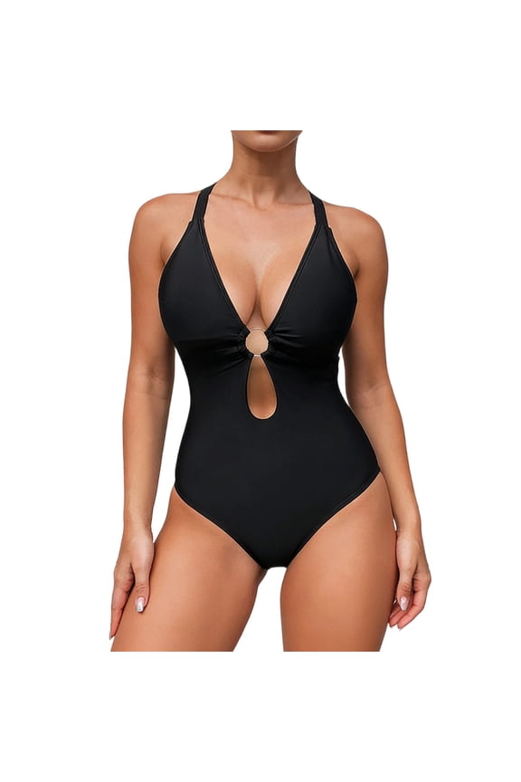 Two Piece Bikini Sets for Women Halter Neck Fringe Bikini Tops & Tummy Control High-Waisted Bottoms Sexy Fashion Swimwear Stretchy Trendy Swim Suit Slim Fit Causal Bathing Suits