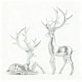 thumbnail image 1 of Two Piece Christmas Deer Ornament Set Festive Resin Decorations for Desktop and Mantel Display Decor Collection with Matching, 1 of 3