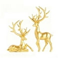 thumbnail image 1 of Two Piece Christmas Deer Ornament Set Festive Resin Decorations for Desktop and Mantel Display Decor Collection with Matching, 1 of 3