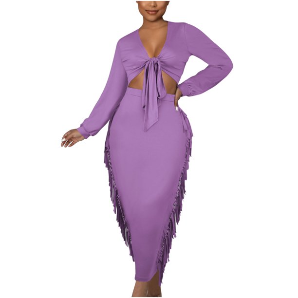 two piece dresses club Amazon.com: ksotutm Two Piece Sets for Women Prom Dresses 2025 Hollow Out  Halter Tops Rose Lace Trim Maxi Skirt Sexy Club Outfits : Clothing, Shoes &  Jewelry