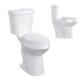 thumbnail image 1 of Two-Piece Elongated Toilet 21" Extra Tall Height, 12" Rough-In, Powerful 1.28 GPF Siphonic Flush, Quiet Soft Close Seat, Comfort Height Bathroom Toilet for Elderly, Adults & Mobility Support, White, 1 of 6