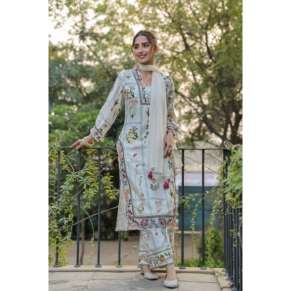 Two-Piece Embroidered Chic Kurta Set