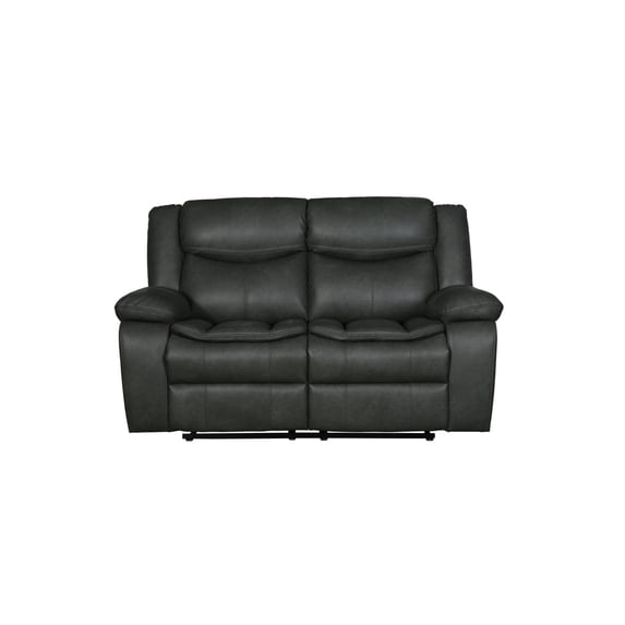 Two Piece Indoor Gray Microsuede Five Person Seating Set