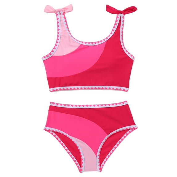 Two Piece Little Girls Tank Bathing Suit Print Bikini Set Kids Girls' Swimwear Bathing Suit Size 3-10