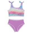 thumbnail image 1 of Two Piece Little Girls Tank Bathing Suit Print Bikini Set Kids Girls' Swimwear Bathing Suit Size 3-10, 1 of 7