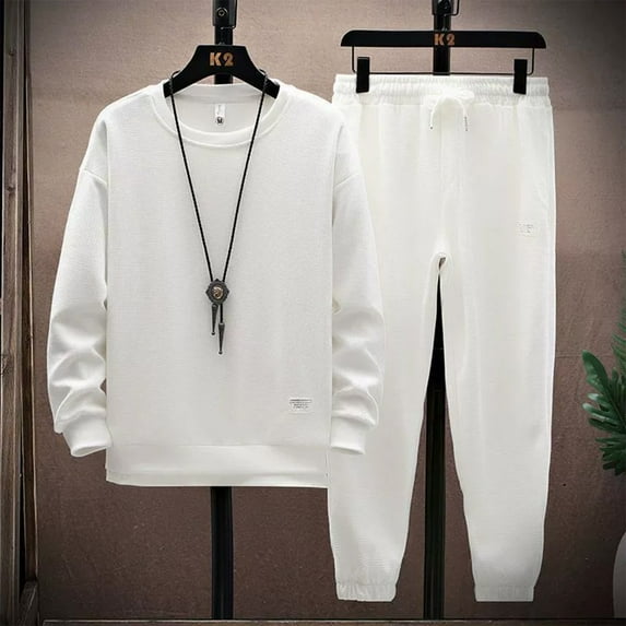 Two Piece Lounge Sets for Women Long Sleeve Tops Wide Leg Sweatpants Sweatsuits with Pockets
