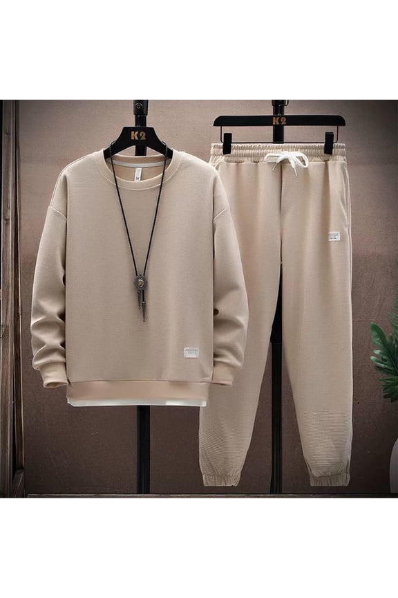 Two Piece Lounge Sets for Women Long Sleeve Tops Wide Leg Sweatpants Sweatsuits with Pockets