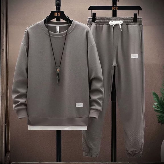 Two Piece Lounge Sets for Women Long Sleeve Tops Wide Leg Sweatpants Sweatsuits with Pockets