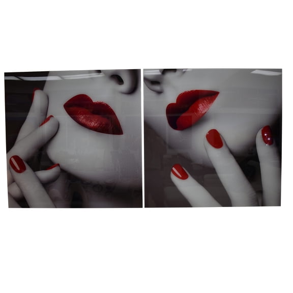 Nifao Two-Piece Modern of a Sensual Composition  Acrylic Painting, Wall Art, 1"L x 78"W x 39"H