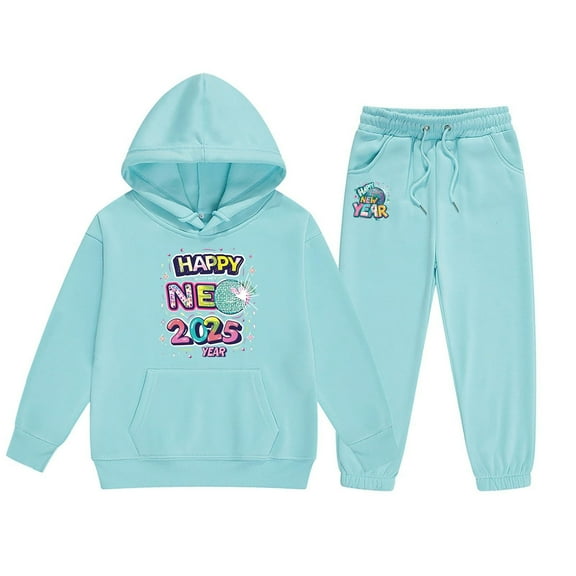 Two Piece Outfits,2025 Girls Long Sleeve Hooded Sweater and Pants Outfit Set for Older Children Comfortable Casual Wear,Toddler Outfit,2-3 Years