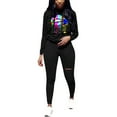 thumbnail image 1 of Women's Two Piece Outfits Casual Long Sleeve Pant Sets Ripped Hole Long Sleeve Elastic Waist Pullover Hoodies Long Pants Casual Sweatsuits Tracksuits, 1 of 3