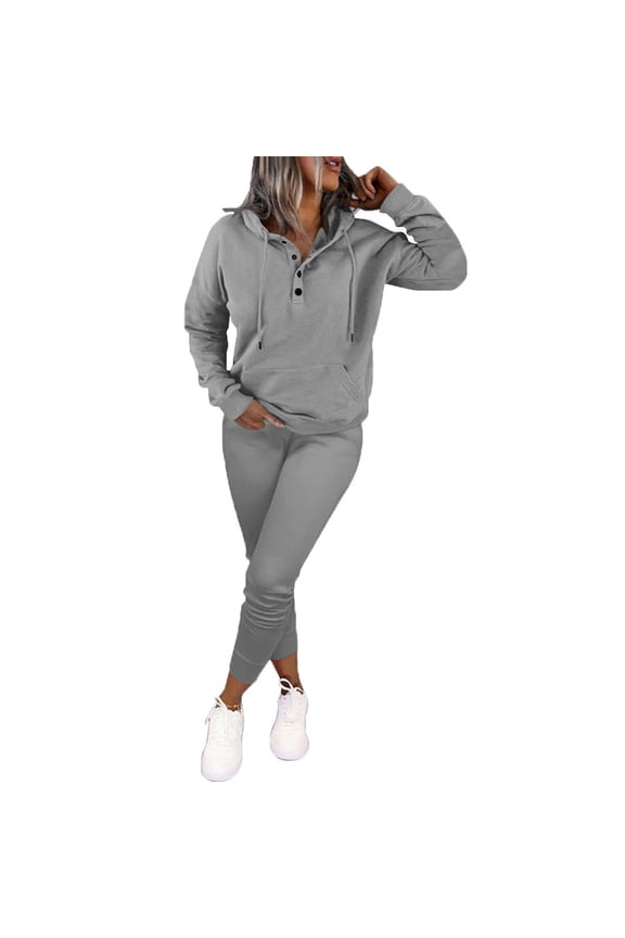 Two Piece Outfits For Women Jogging Suits Casual Sweatsuits Jogger Long Sleeve Pullover Hoodie Pull On Elastic Band Pants Sets With Pockets
